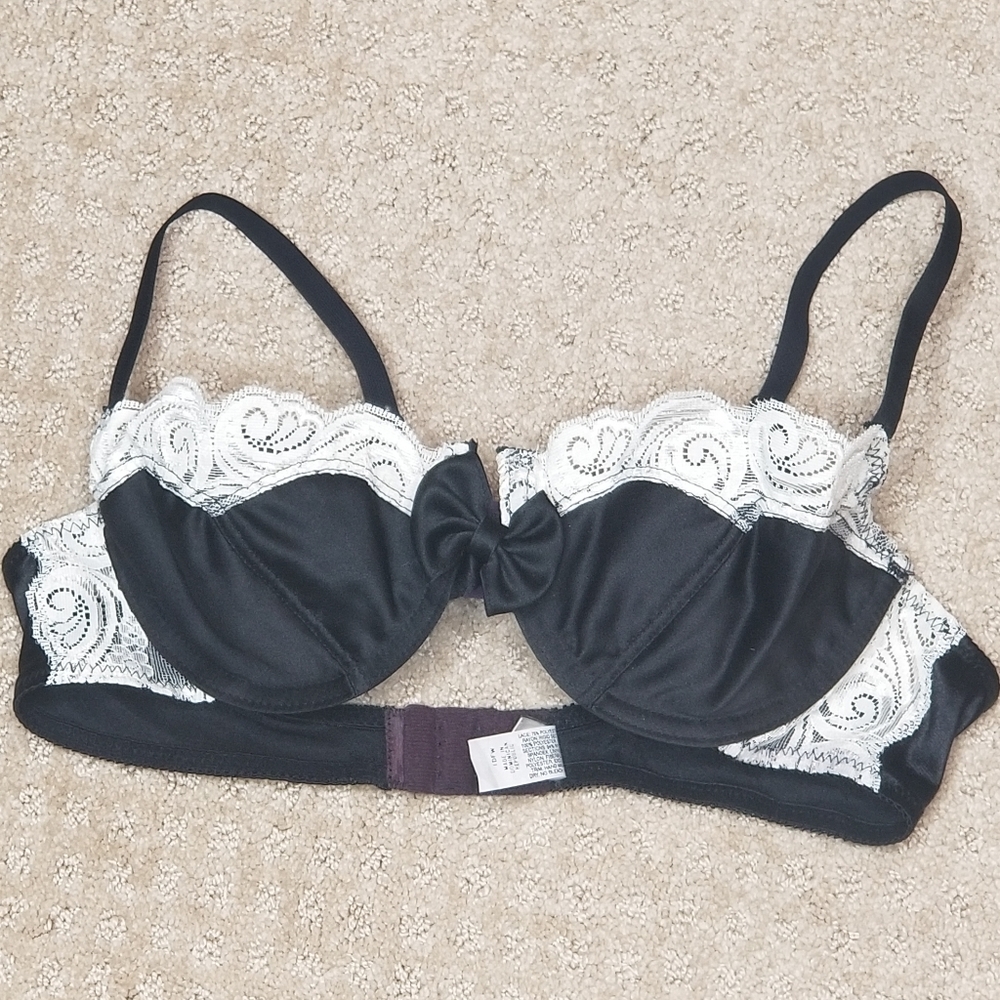 Vintage black & white Dior bra